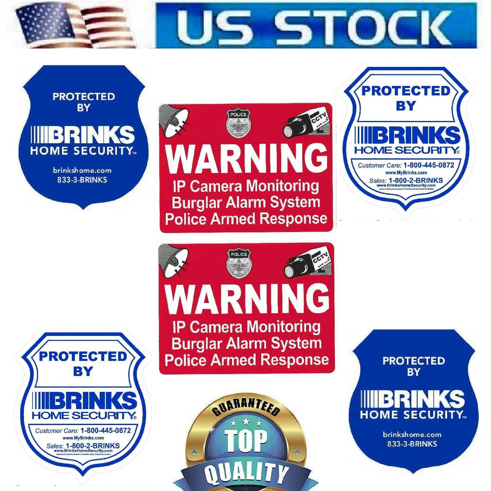Home Security Camera Video Stickers Warning Decals Signs Lot gallery