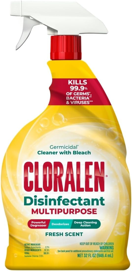 Cloralen 3-in-1 Multipurpose Cleaner Spray with Bleach - 32oz Fresh Scent gallery
