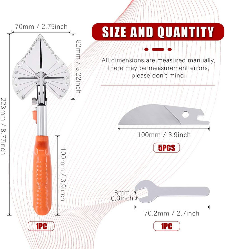 Upgraded Multi Angle Miter Shear Cutter Cuts 45 to 135 Degree Miter Snips Cuttin gallery