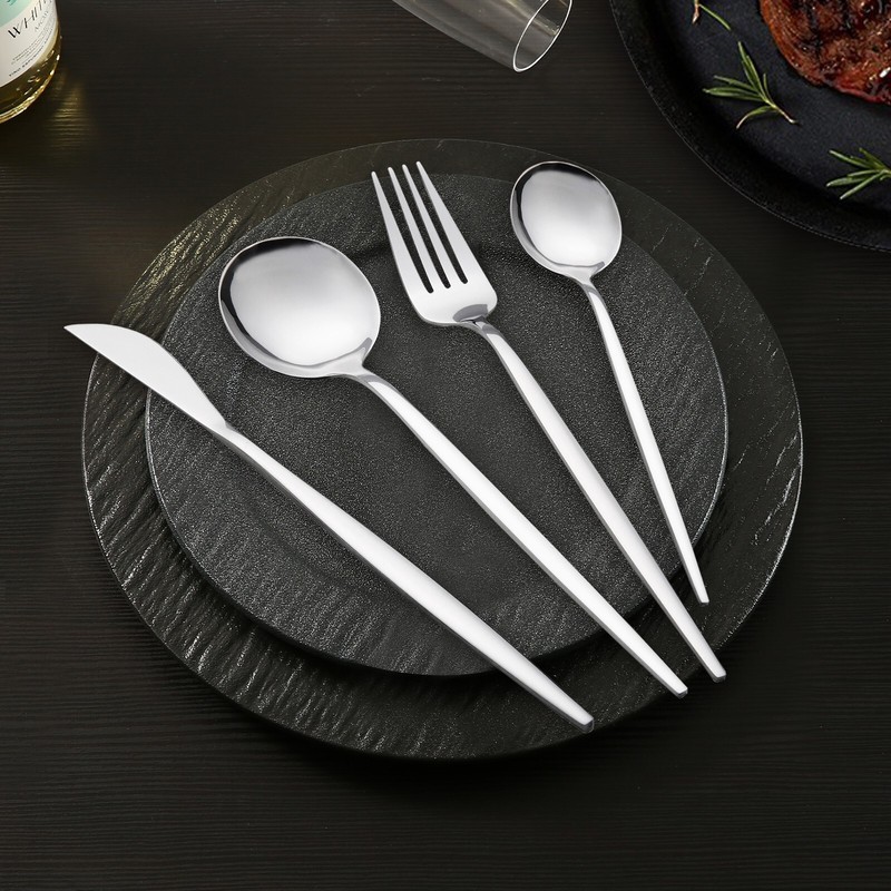 24pcs Silverware Set for 6, Flatware Stainless Steel Cutlery Utensil Kitchen gallery
