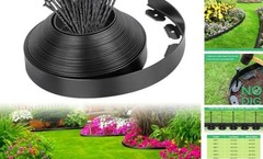 2-Inch x 33 FT Landscape Edging Border with 50 Spikes, 2 In x 33 FT Black