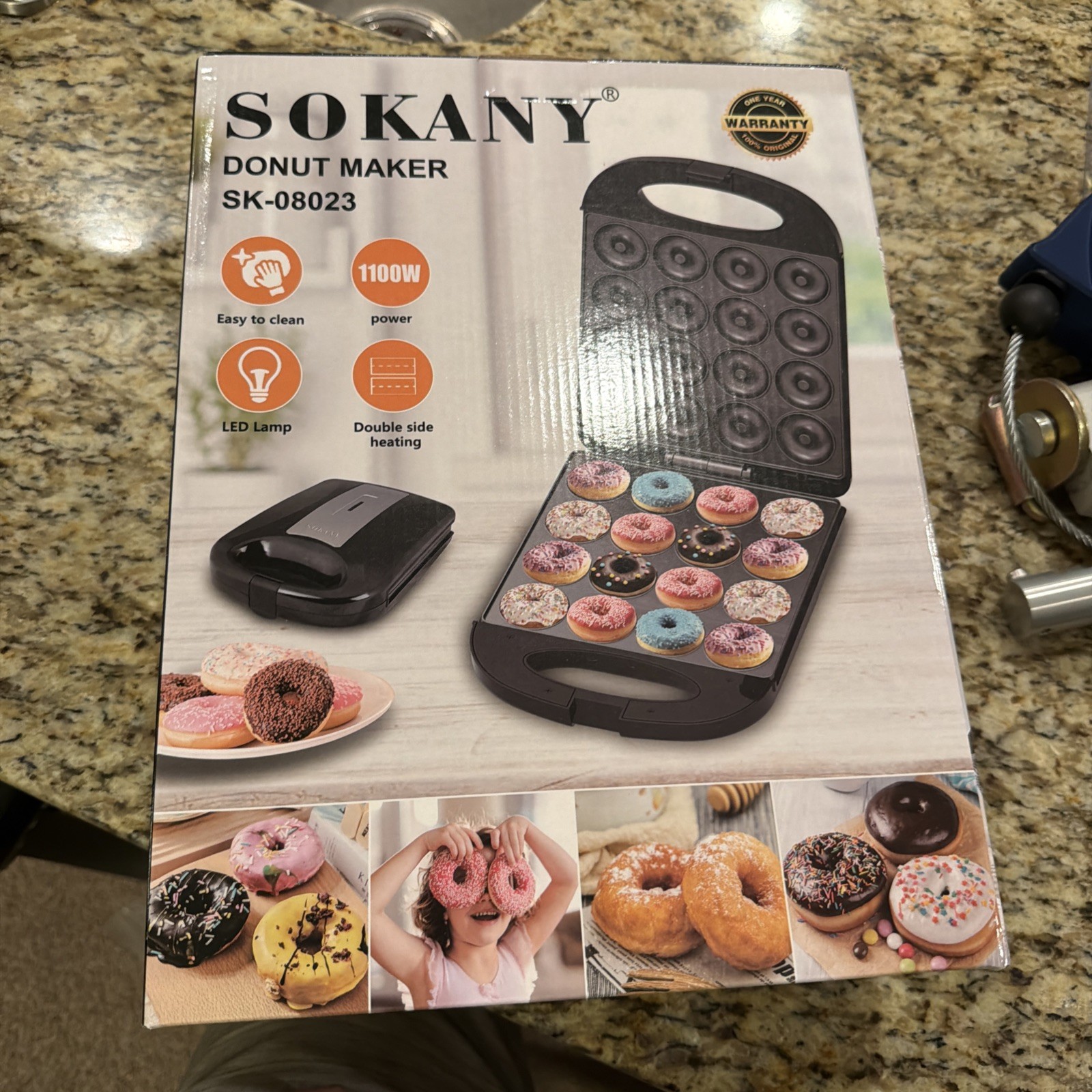 Mini Donut Maker- 1400W Electric Nonstick Doughnut Maker Machine -16 Donut Maker gallery