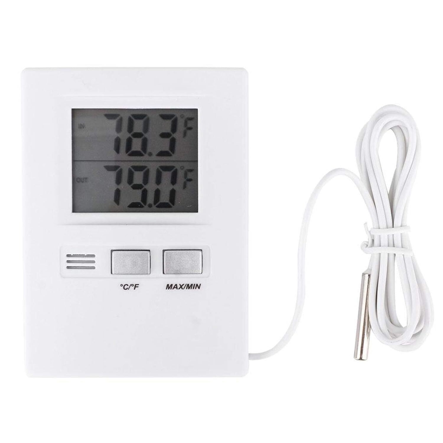 Digital Wired Thermometer With Large Lcd Display Indoor Outdoor Temperature M... gallery