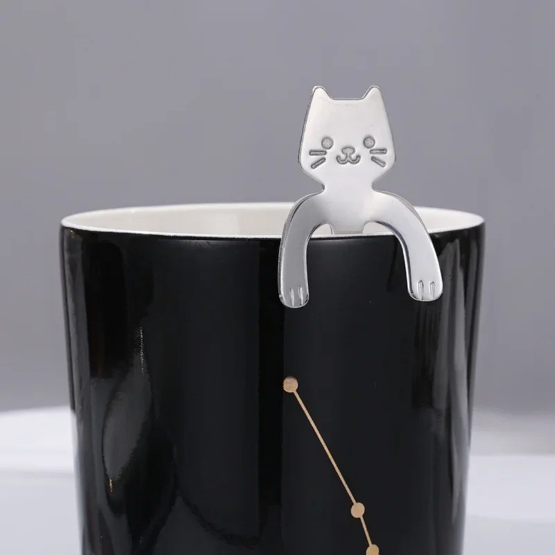 Stainless Steel Mini Cute Cat Spoon for Tea Coffee Dessert Sugar Ice Cream gallery