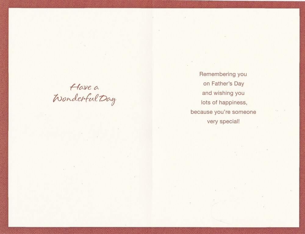 Fathers Day Card With Envelope FOR SOMEONE SPECIAL Red Foil Print Design gallery