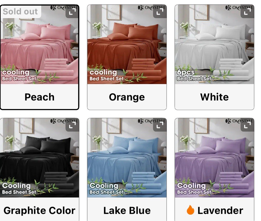 2000 Count 6-Piece Ocean Blue Solid Rayon from Bamboo King Sheet gallery