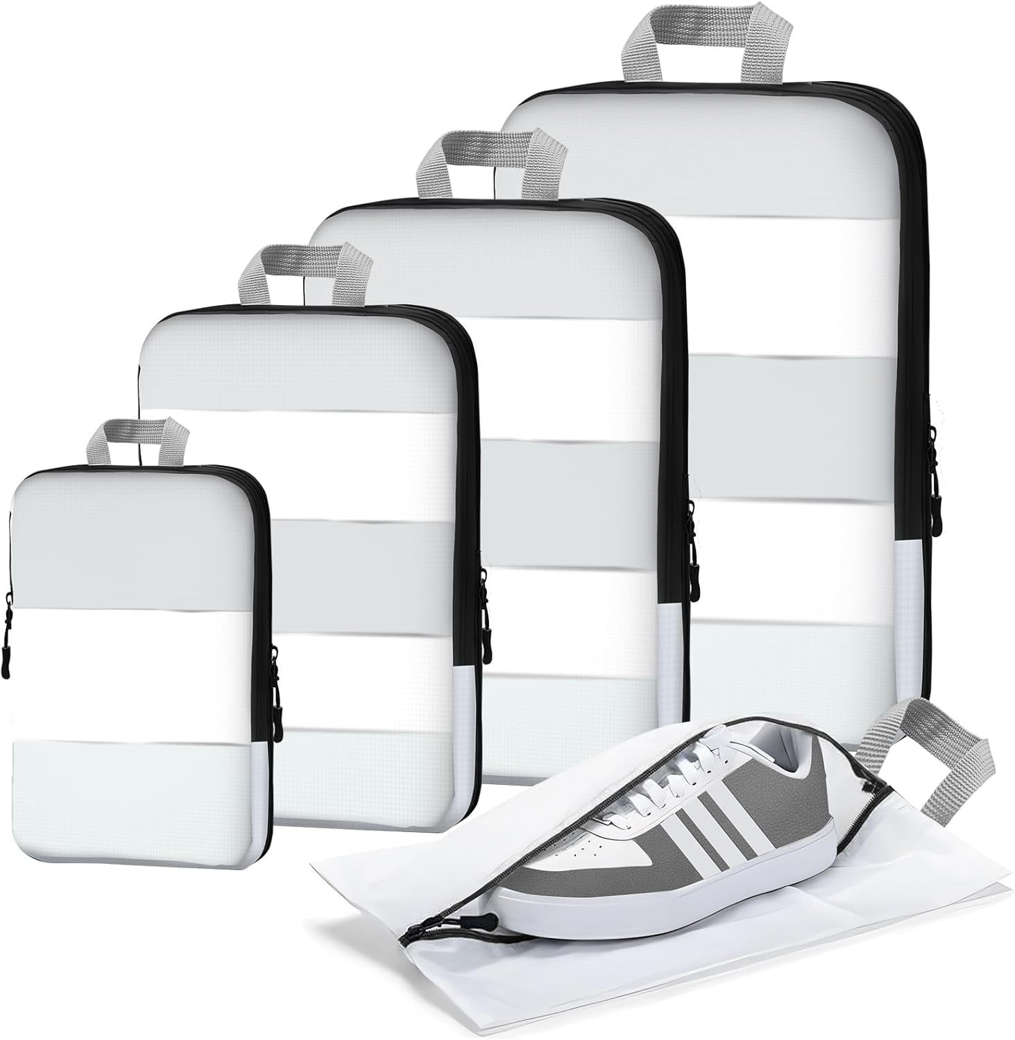 Compression Packing Cubes, 5-Piece Set Travel Organizer Boxes, Compressible Lugg gallery