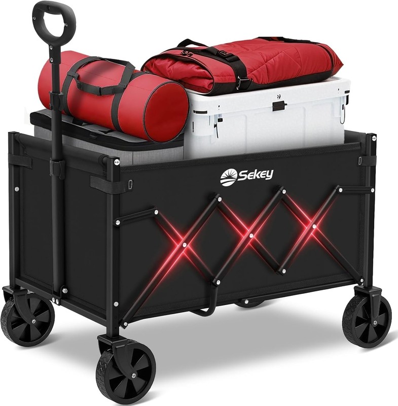 Sekey Collapsible Utility Wagon Lightweight Foldable Cart 220lbs Fast US Shiping gallery