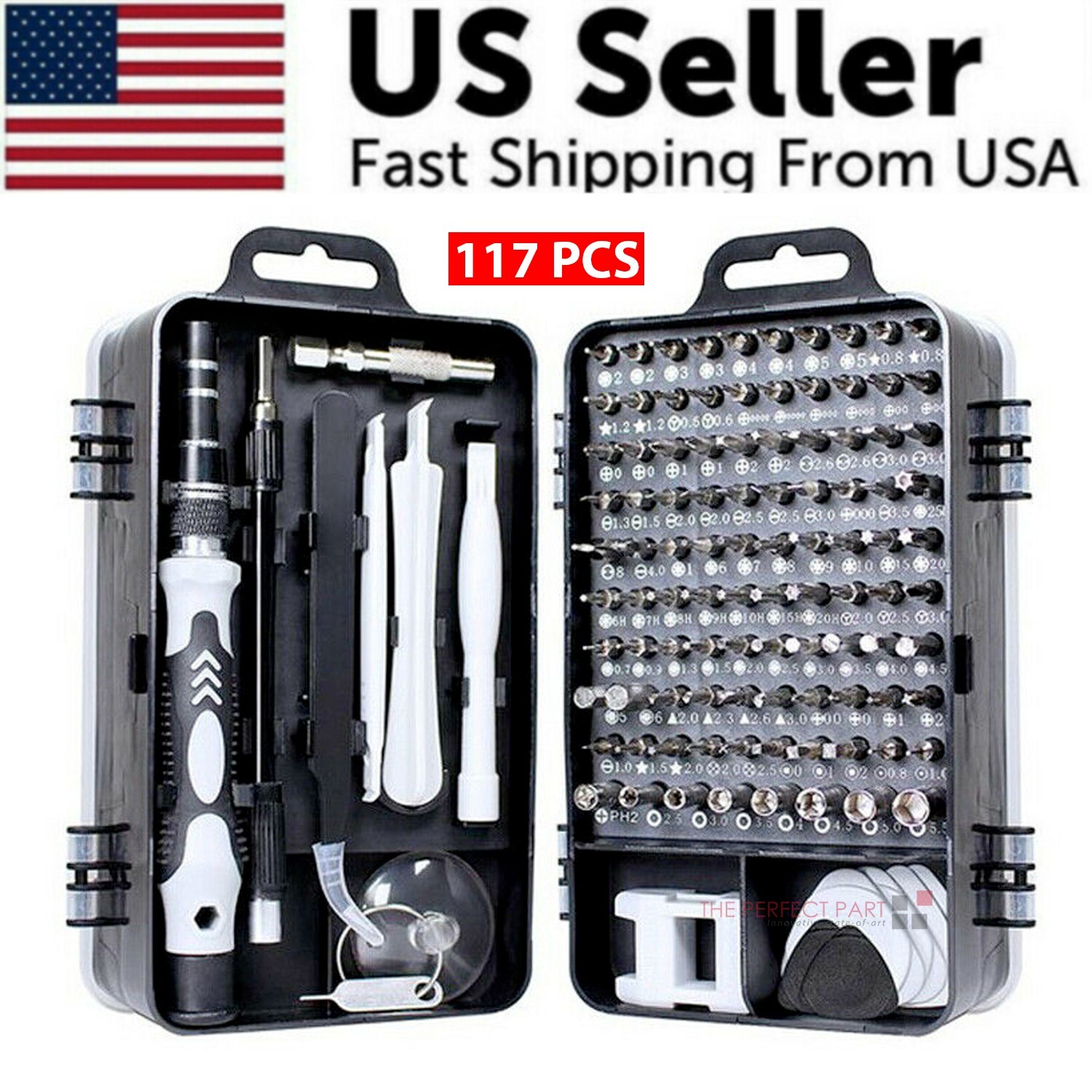 Magnetic Screwdriver Bit Set For iPhone Macbook Tool Kit Set Repair Watch 117PCS gallery