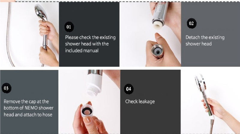 Nemo Healing High Pressure Shower Head ECO Friendly Sterile Effect 4 Mode gallery