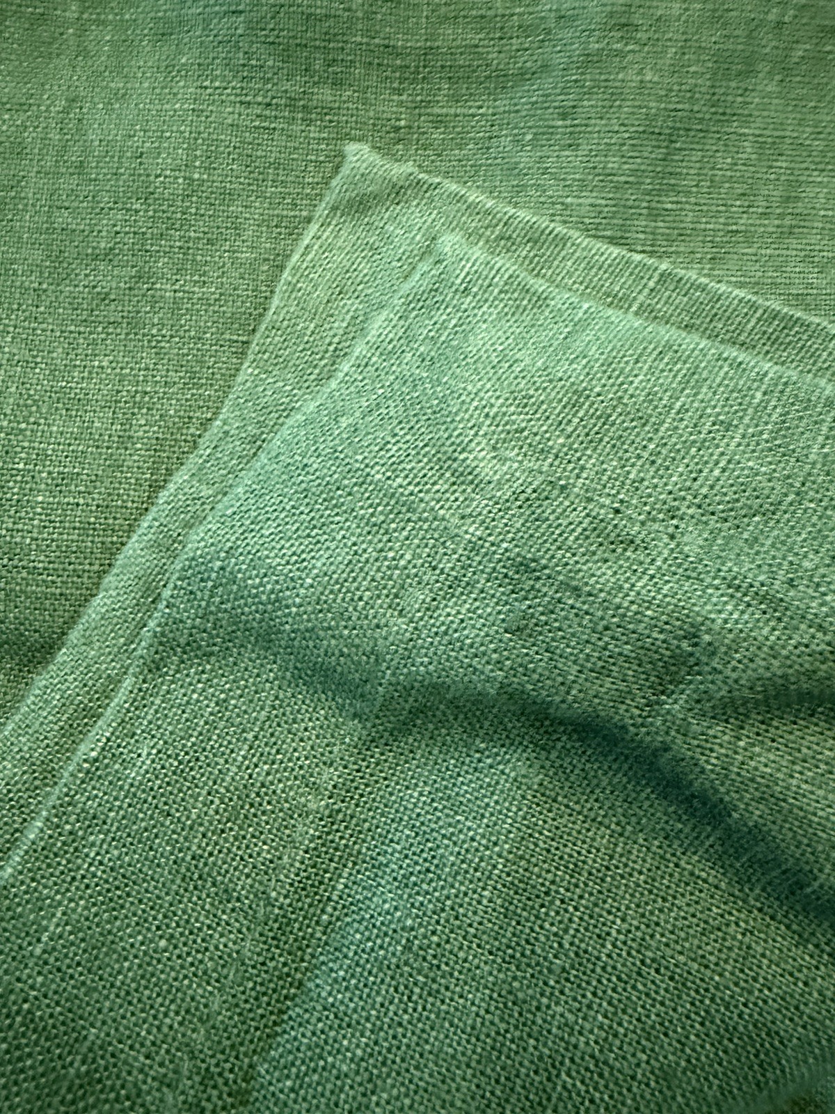 Sur La Table Washed Linen Napkins Set of 4 Belgian Linen Hunter Green 20x20 NWOT gallery