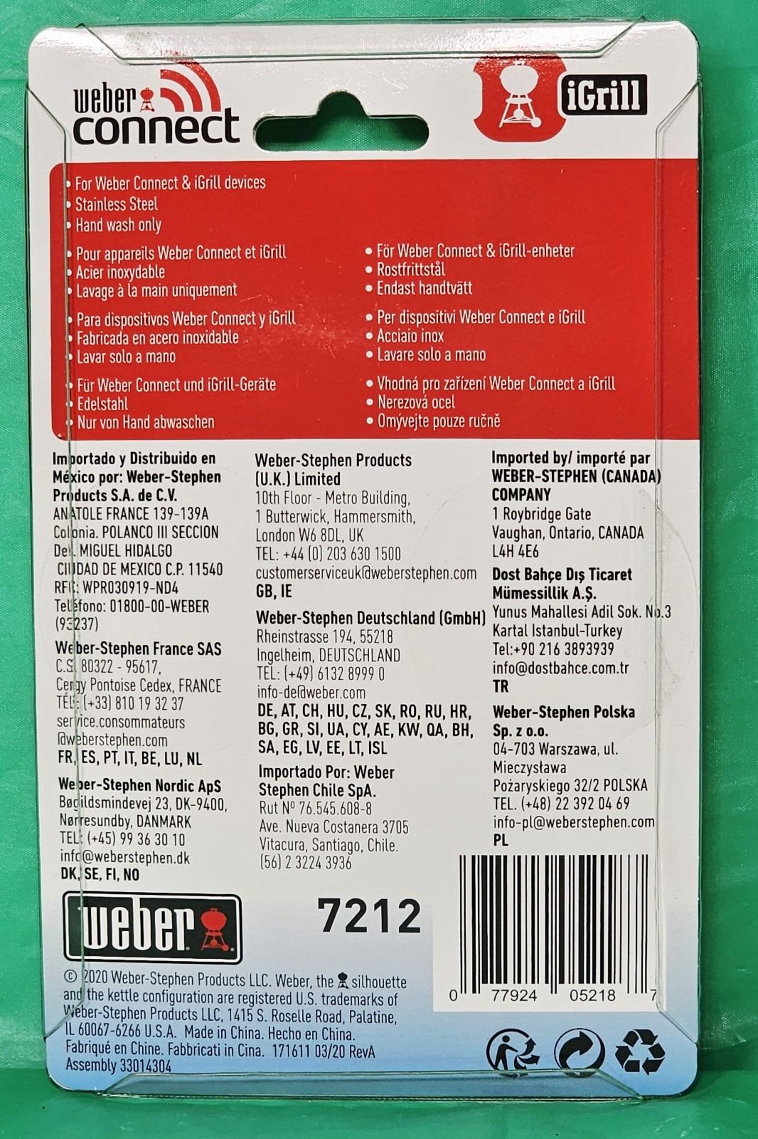 ***Weber Ambient Temperature Probe Thermometer (7212) For Weber Connect & iGrill gallery