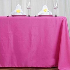 FUCHSIA 72×120 RECTANGLE POLYESTER TABLECLOTH Wedding Catering Decorations