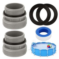 2X Adapter Conversion Kit For Intex Pools Connect 40MM Hose to 11/2 Inch Outlet