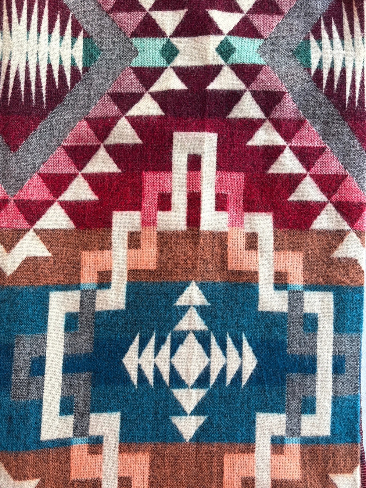 Alpaca Blanket - Cozy Colorful Native Pattern Throw - Made in Ecuador - 202615 gallery