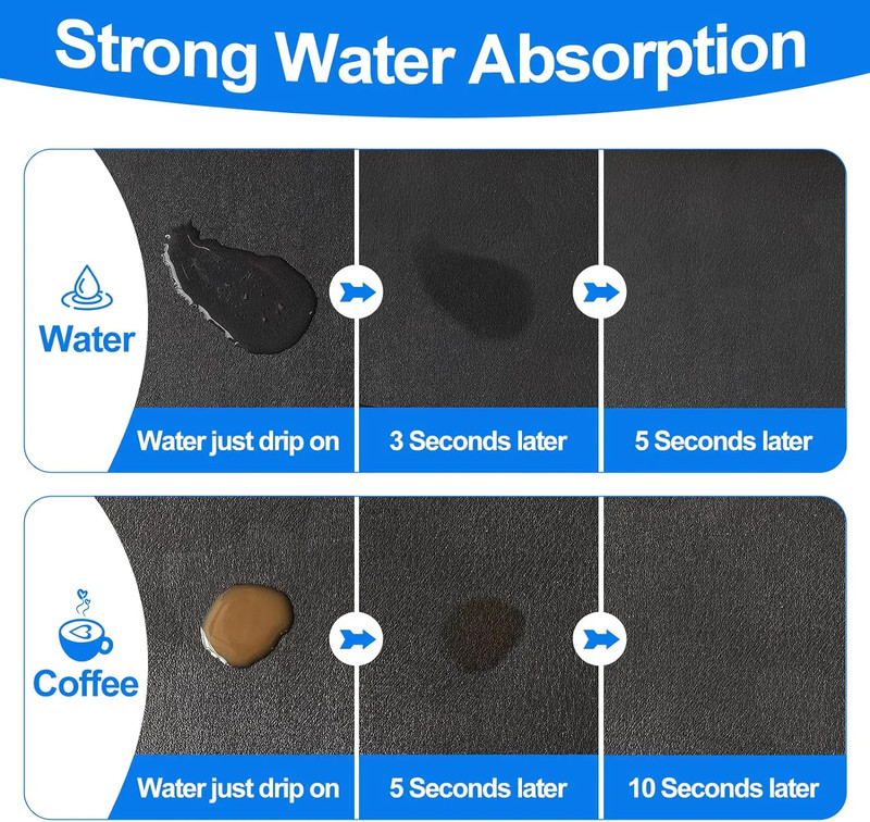 Large Kitchen Super Absorbent Mat Coffee Dish Draining Mat Drying Mat Quick Dry gallery