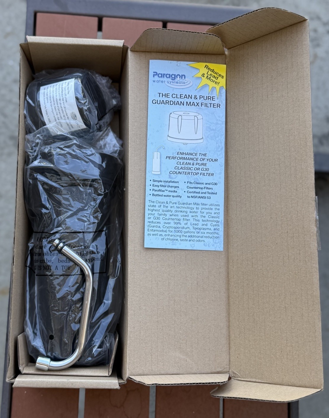 Clean Pure G30 Black Countertop Filter Paragon Water System Guardian Max gallery