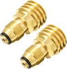 2PCS POL to QCC1 Propane Tank Adapter 100 lbs LP Tank Valve to Type-1 Fitting US gallery