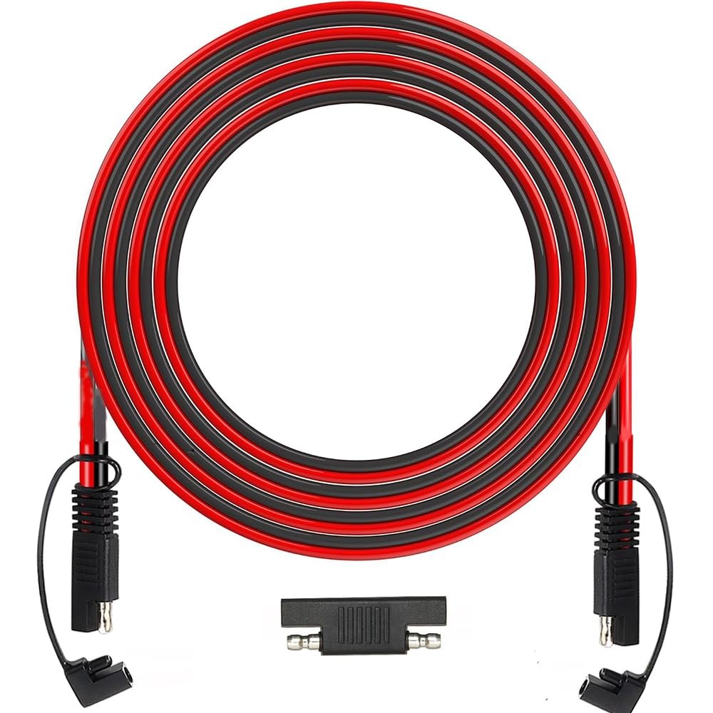 25FT SAE Extension Cable, SAE Connector with Dust Cover, Solar Wiring Adapter...