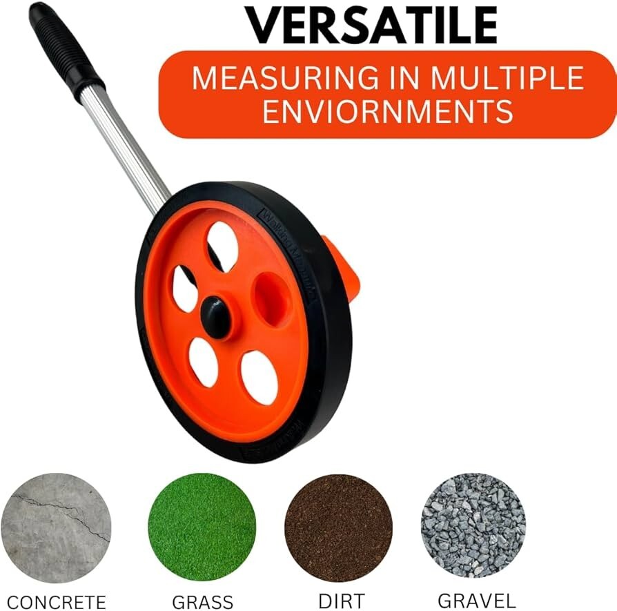Telescopic Walking Wheel Tape Measure Measuring Wheel Adjustable 1,000' Feet gallery