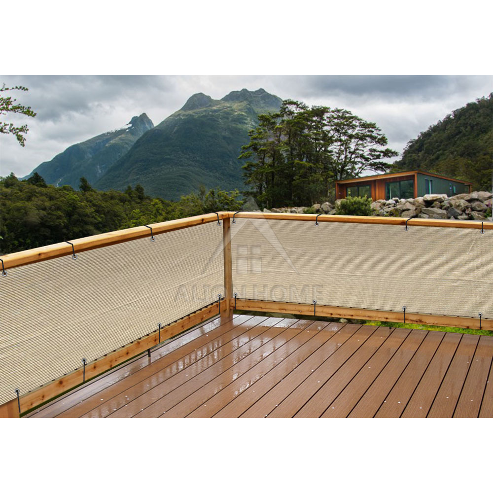 5FT Tall Outdoor Privacy Windscreen Fence Screen Shade Cover Garden Patio Beige gallery