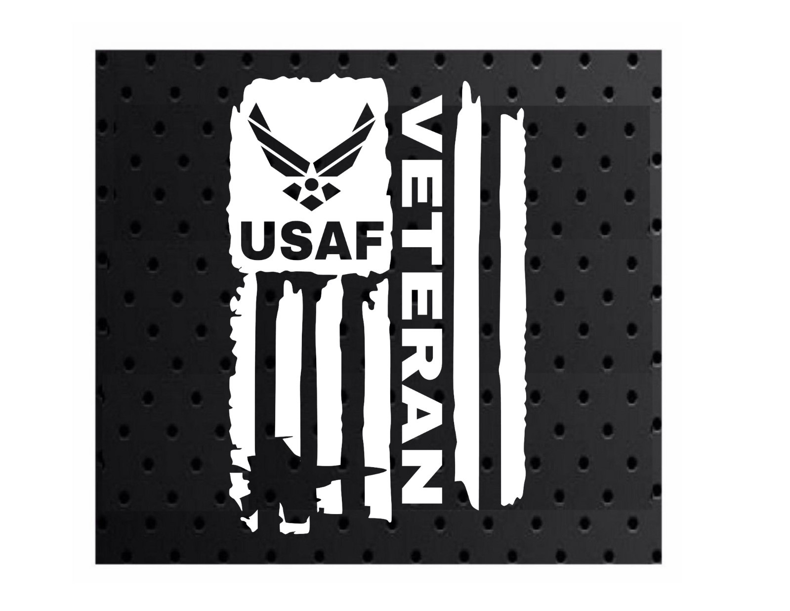 DISTRESSED USAF UNITED STATES AIR FORCE FLAG VETERAN DECAL STICKER 5" x 7.7" gallery