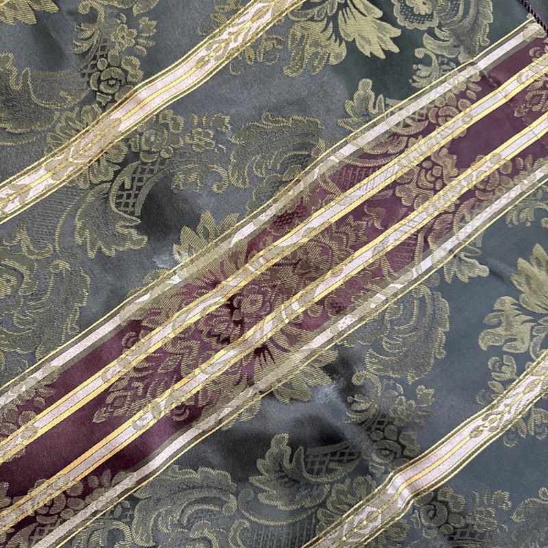 CROSCILL MAJESTIC Rich Brown Ruby DAMASK STRIPE KING Pillow Sham Set of 2 EUC gallery