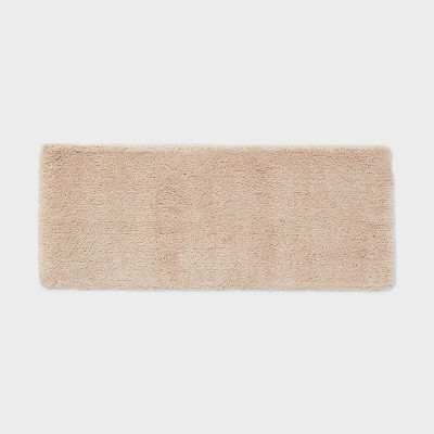 Threshold Tufted 60x24" Bath Rug Runner High Pile Heavyweight, Almond gallery