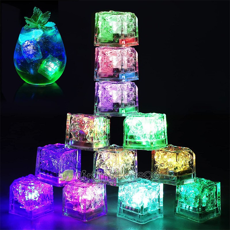 Light Up Ice Cubes for Drinks, 12~48Pack LED Ice Cubes Liquid Activated,Reusable gallery
