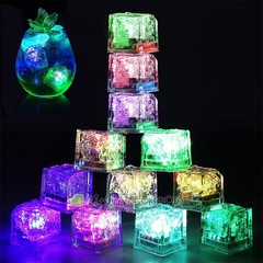 Light Up Ice Cubes for Drinks, 12~48Pack LED Ice Cubes Liquid Activated,Reusable