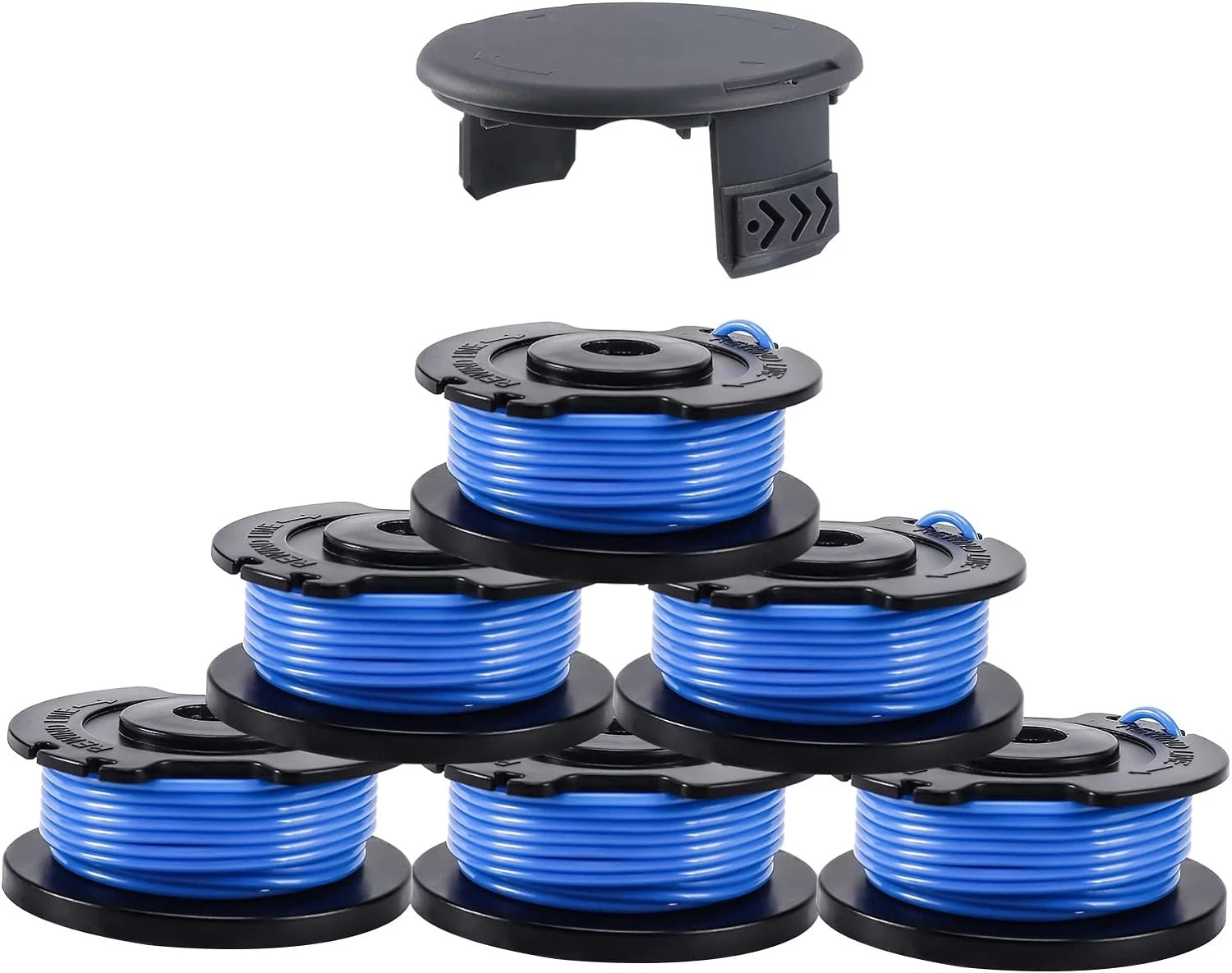 RYOBI Spools .065" 6 Pack + CAP for Battery Operated String Trimmers - MATCH gallery