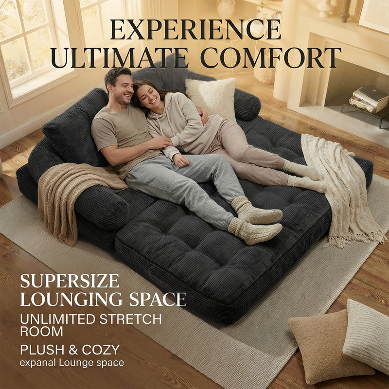 Folding Couch Sofa Bed,Convertible Floor Sofa Loveseat Compressed Boneless Sofa gallery