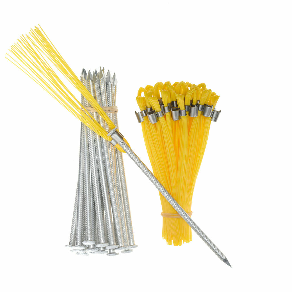 Stake Chasers Ground Markers Yellow 6 Inch with Lightweight Stakes (Pkg of 25) gallery
