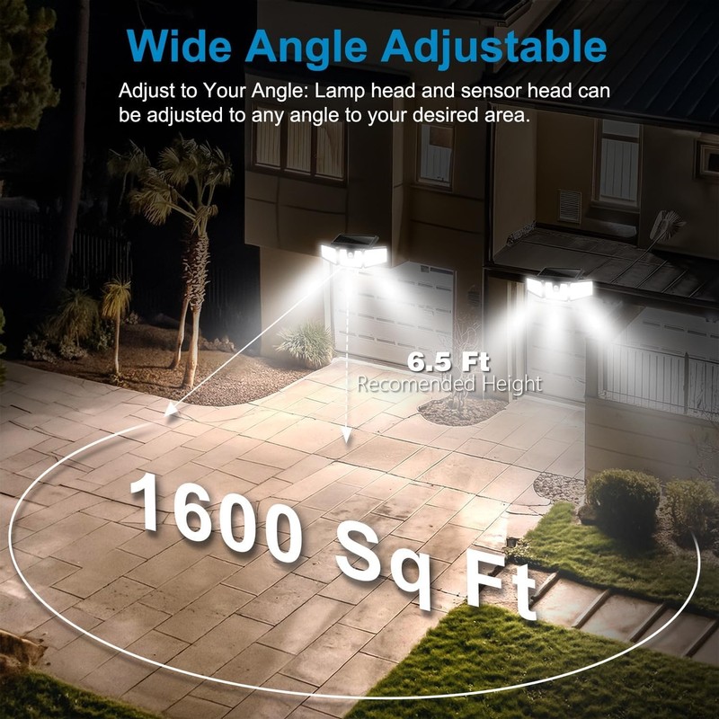 High Brightness Solar LED Security Lights - Waterproof Motion Sensor, 800 Lumens gallery