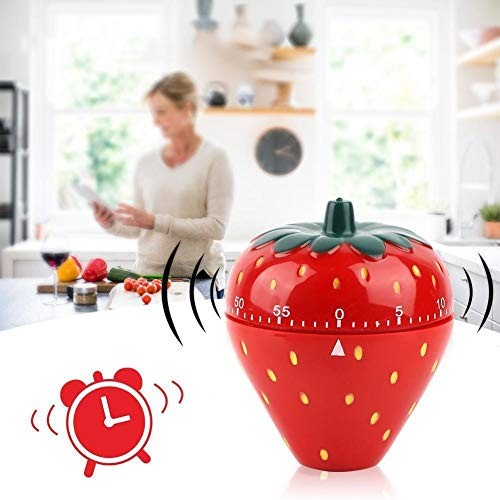 Kitchen Timer Strawberry Shaped Wind Up 60 Minutes Manual Countdown gallery