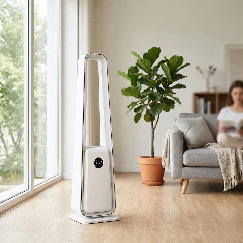 35In Bladeless Fan Air Purifier Combo Quiet Cooling Fan w/Remote 12H Timer White gallery