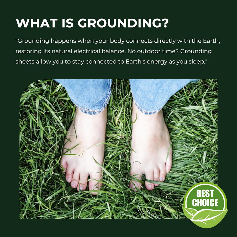 King Grounding Sheets with Deep Pockets - Cotton & Silver Fiber for Better Sleep gallery