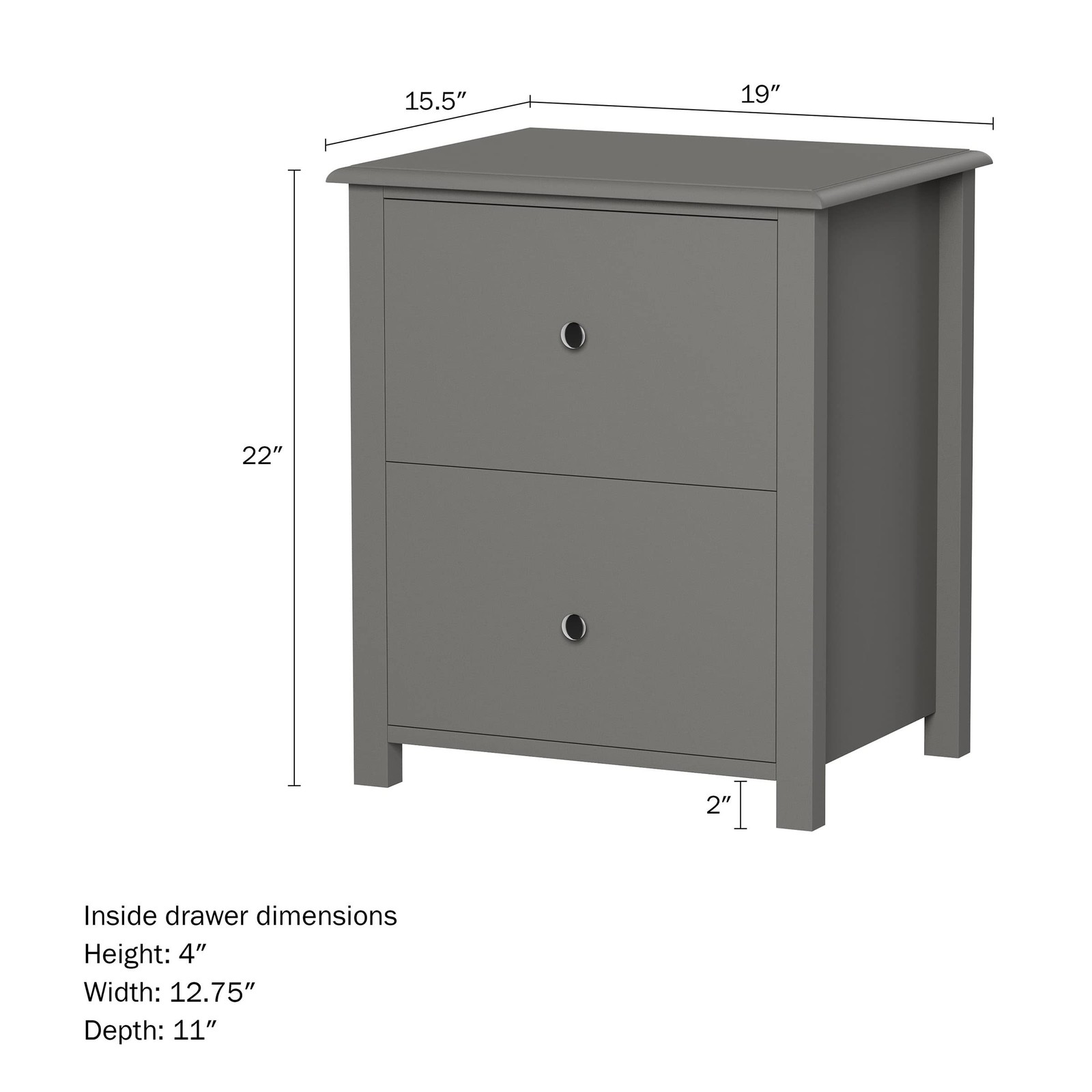 Lavish Home End Tables with Drawers - Set of 2 Sofa or Bedside Tables with Si... gallery
