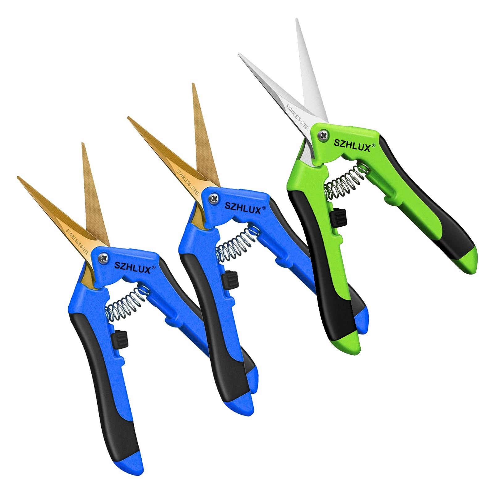 SZHLUX 3-Pack Gardening Scissors 6.5" Pruning Shears Garden Pruners gallery