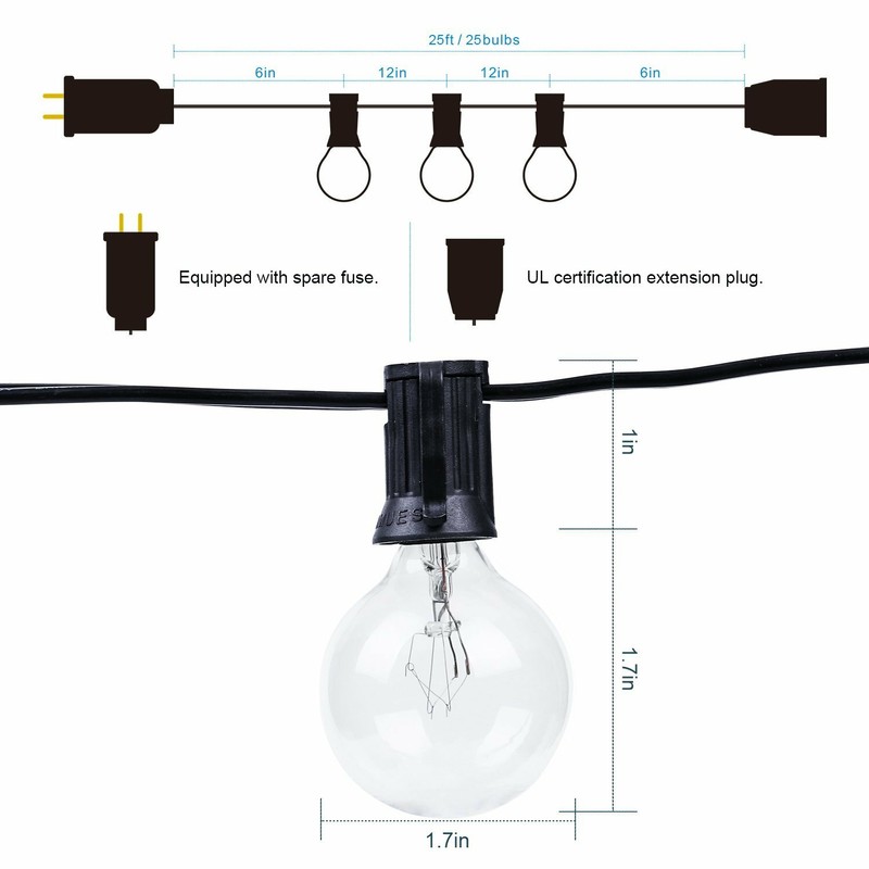 Outdoor String Lights For Patio Wedding Backyard Party Garden Porch Decoration gallery