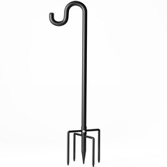 108″ Shepherds Hooks for Outdoor, Extra Thick Bird Feeder Pole with 5 Prong B…