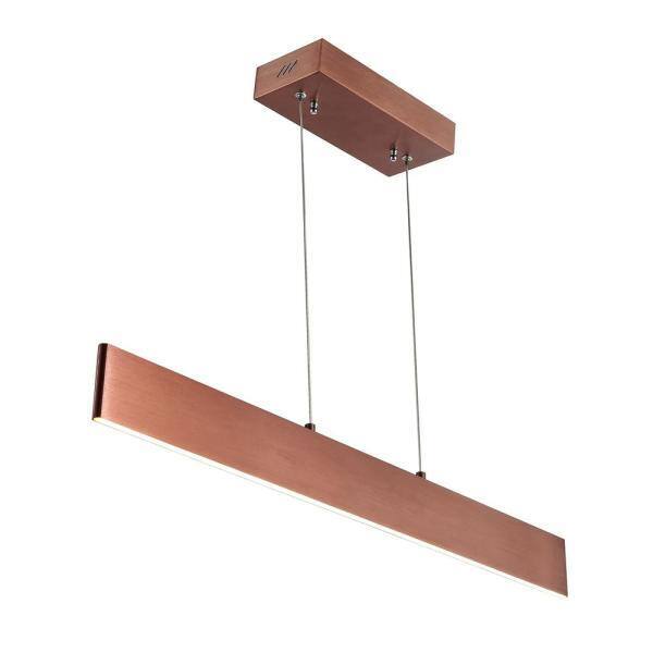 Draper 32 in. Dimmable Adjustable Integrated LED Anodized Bronze Metal Linear Pe gallery