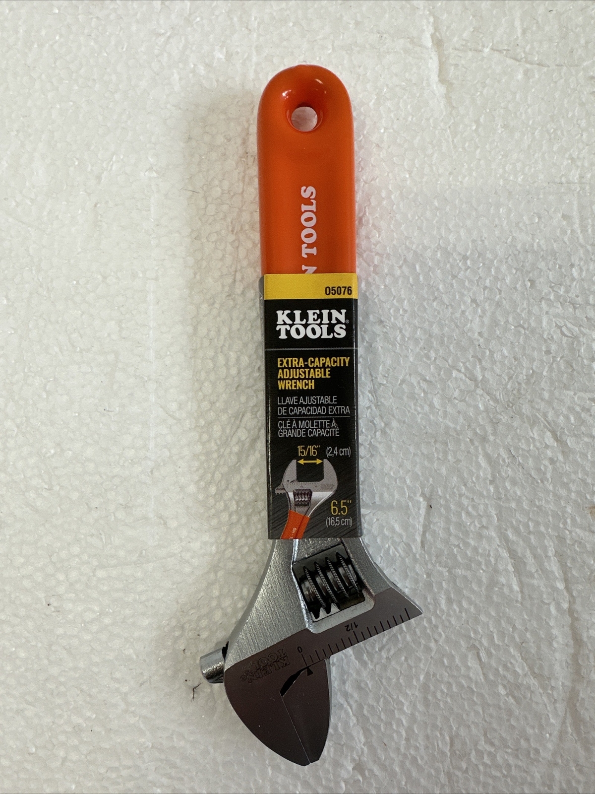 Klein Tools O5076 Extra-Capacity Adjustable Wrench, 6.5" gallery