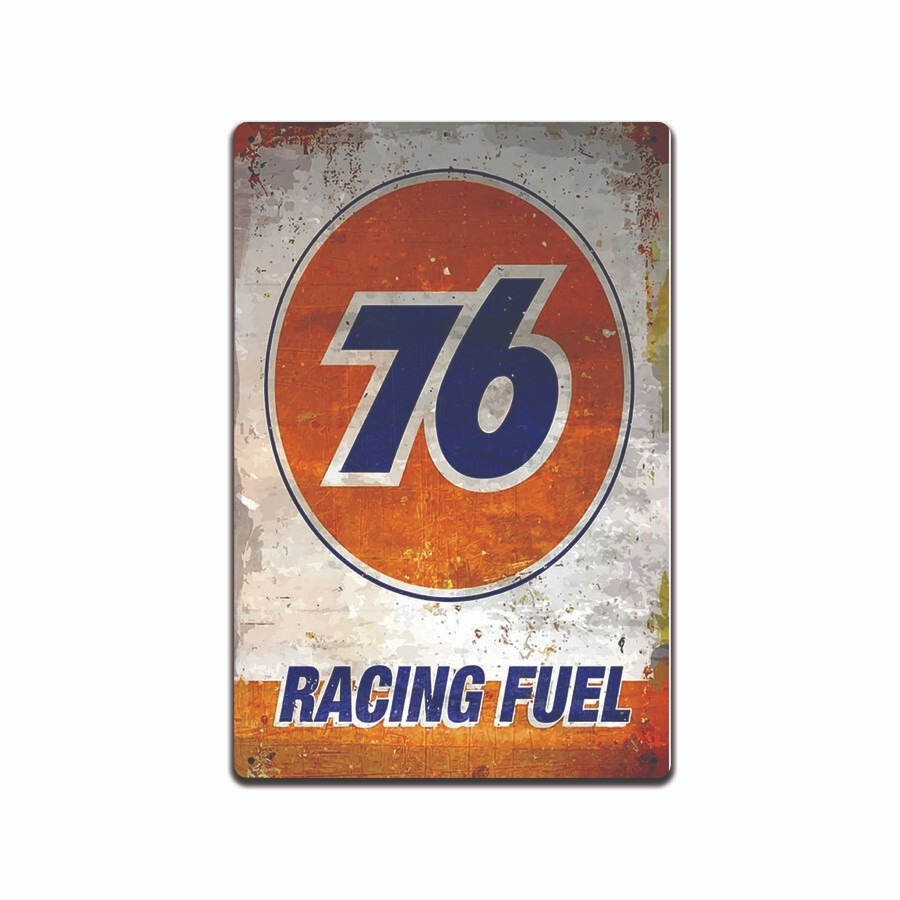 Vintage Looking Union 76 Racing Fuel Rustic Metal Sign 8 x 12 In GAS &OIL TS902 gallery