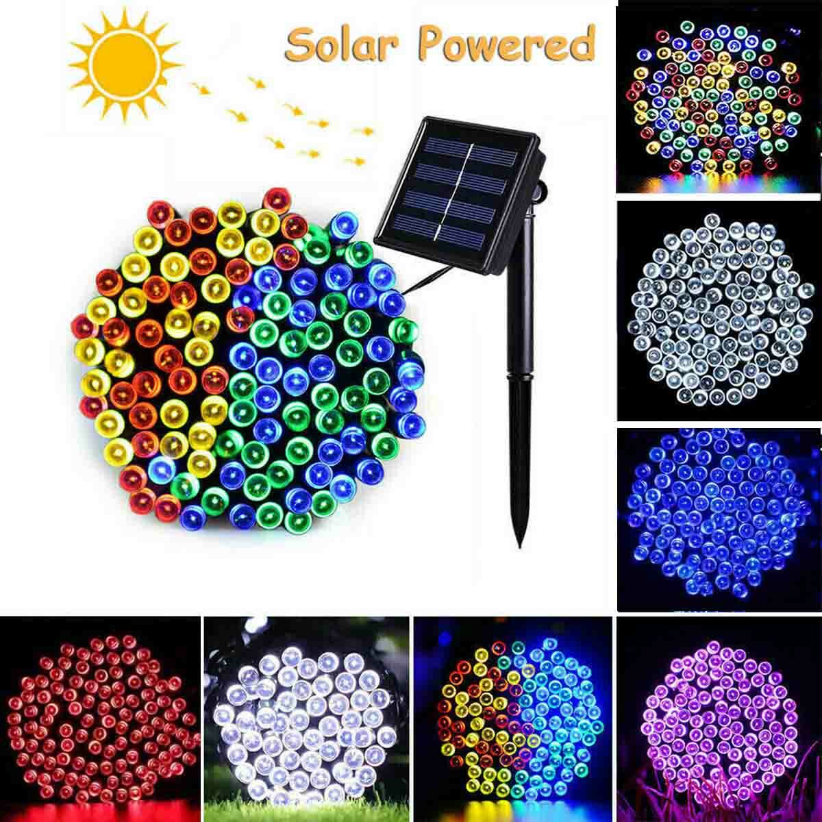 100 LED 8 Modes Solar String Lights Outdoor Garden Party Xmas Fairy Wedding Lamp gallery