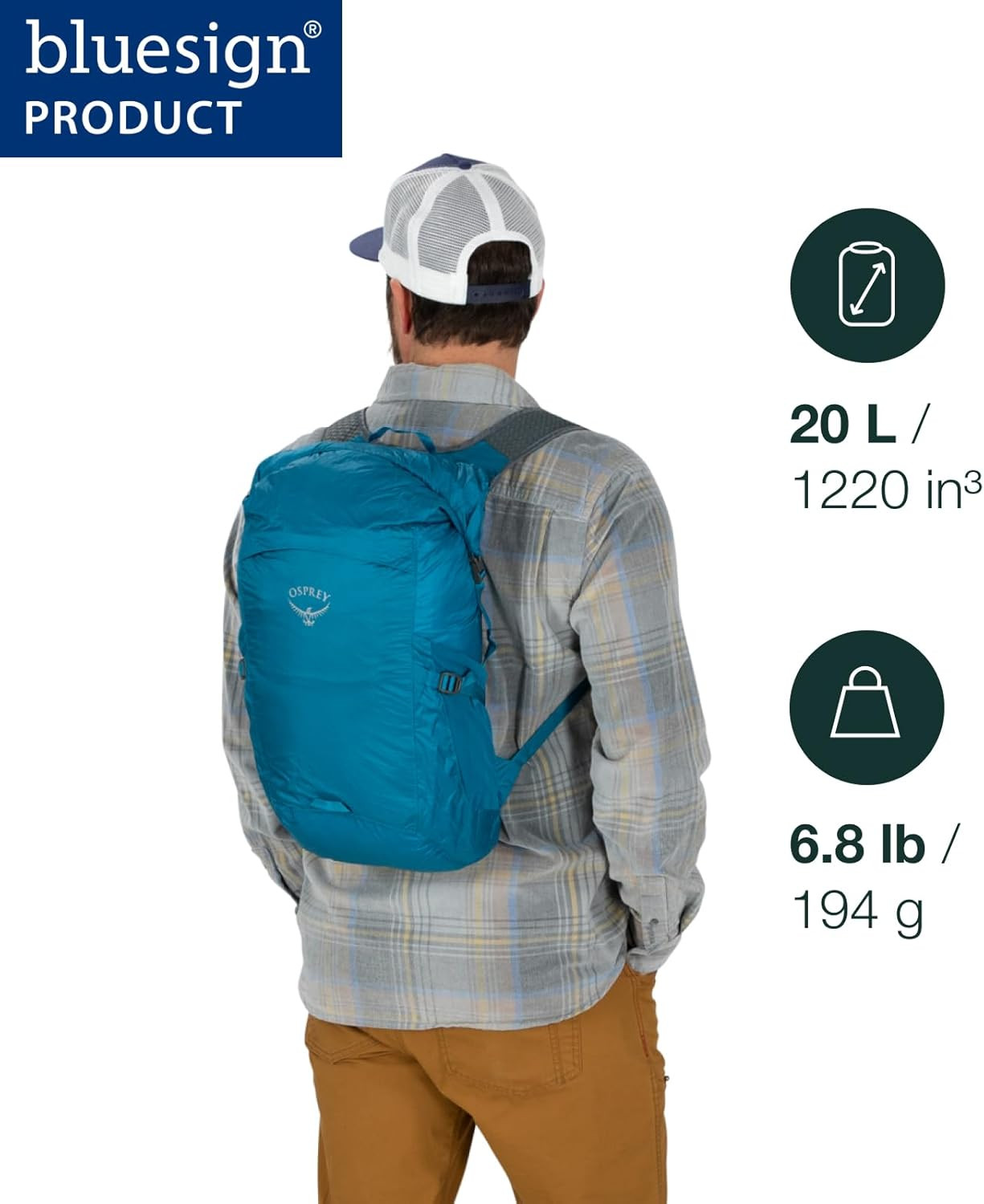 Ultralight 20L Dry Stuff Pack, Waterfront Blue 2