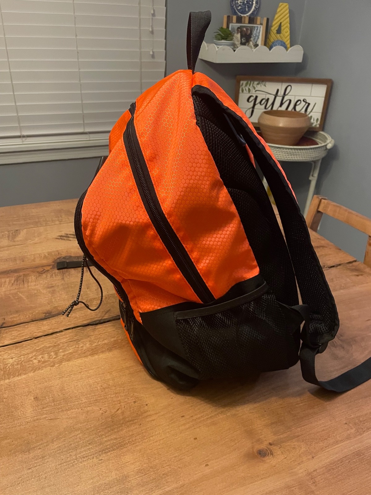 HIMAL backpack fluorescent orange large multi pockets, excellent condition 5