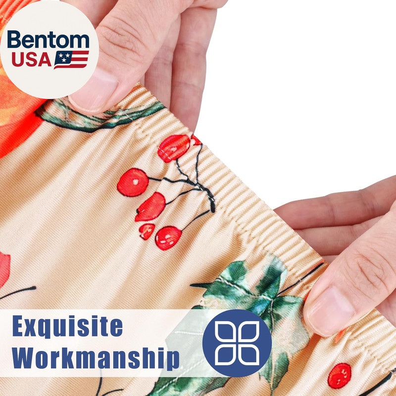 Round Spandex Thanksgiving Tablecloth, Elastic Fitted Waterproof Tablecloths for gallery