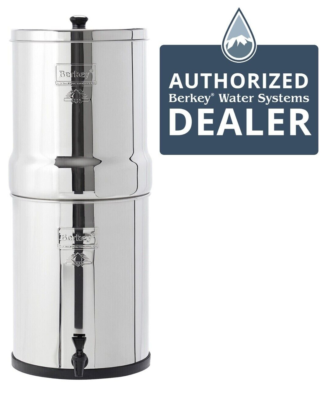 NEW Royal Berkey 3.25 System with 2 Brand New 7" Certified Ceramic Water Filters gallery