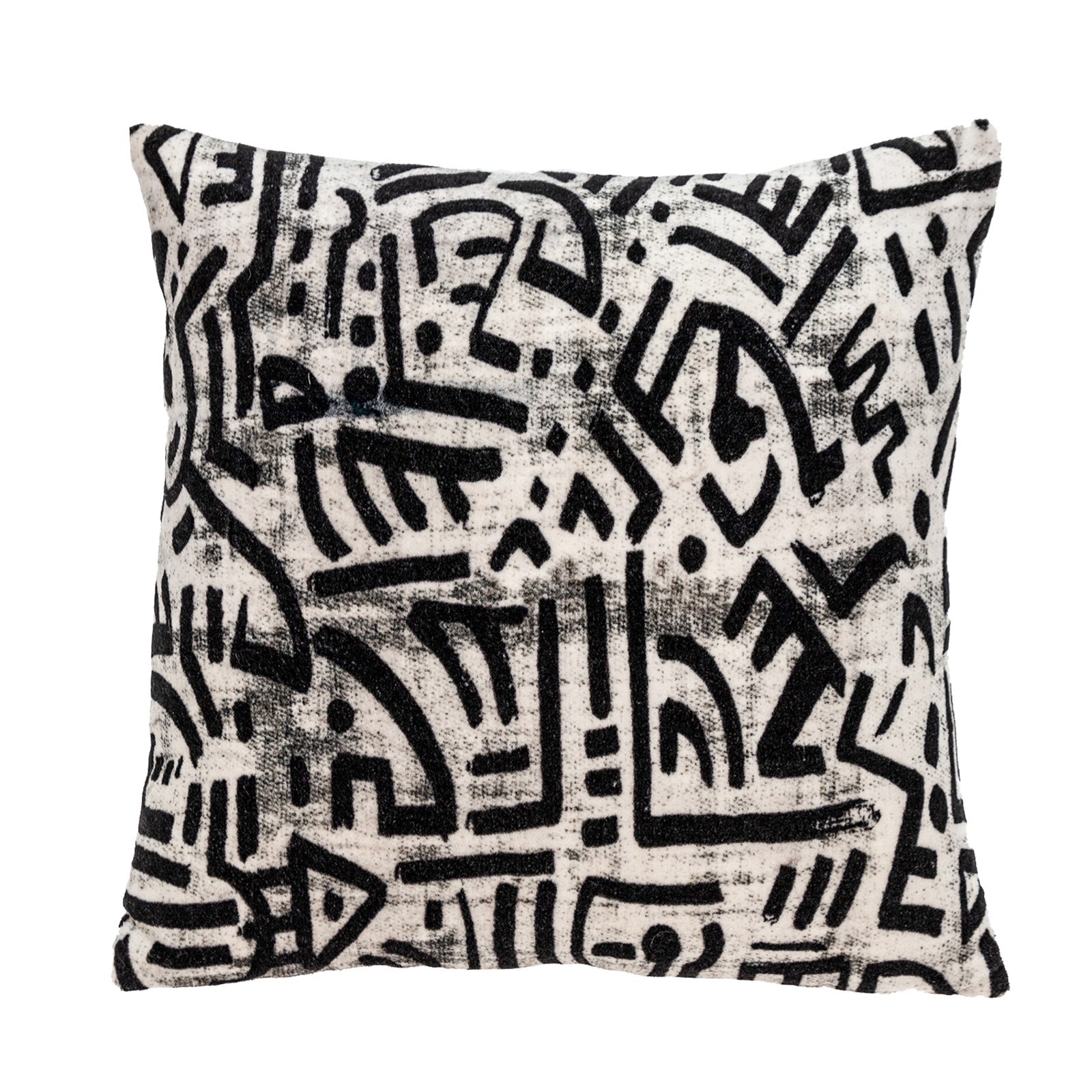 Parkland Collection Azar 16x16 White Abstract Velvet Throw Pillow gallery